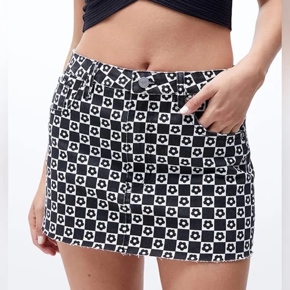 🌸🌵🌼 Pacsun | Floral Denim Skirt